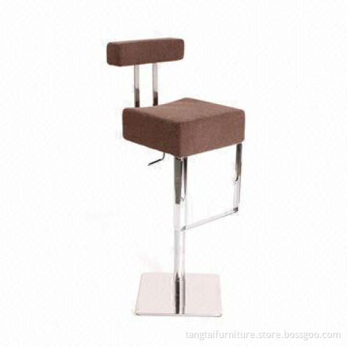 Backrest Stool, Made of PU/Fabric and Chrome Frame, ODM/OEM Orders are Welcome